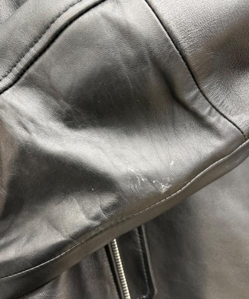 ZARA（ザラ）ZARA (ザラ) ラムレザーシングルライダースジャケット ブラック サイズ:XLの古着・服飾アイテム
