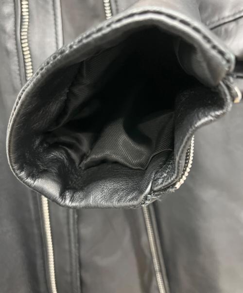 ZARA（ザラ）ZARA (ザラ) ラムレザーシングルライダースジャケット ブラック サイズ:XLの古着・服飾アイテム