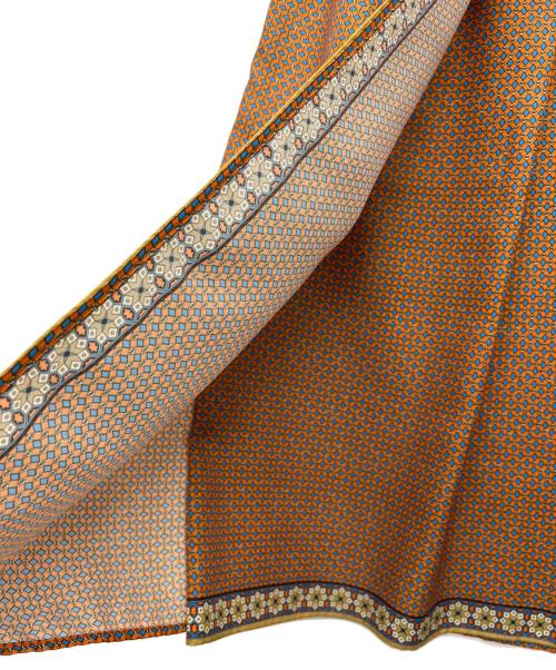 BALLSEY（ボールジィ）BALLSEY (ボールジィ) ロンバスプリント ラップスカート オレンジ サイズ:34 未使用品の古着・服飾アイテム