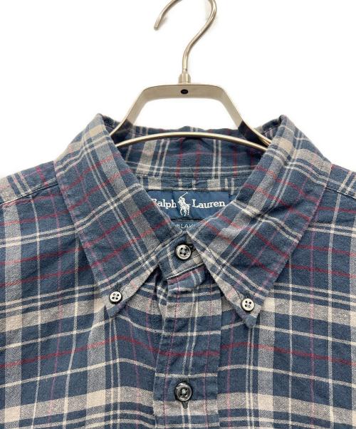 RALPH LAUREN（ラルフローレン）RALPH LAUREN (ラルフローレン) 半袖シャツ ネイビー×グレー サイズ:Lの古着・服飾アイテム