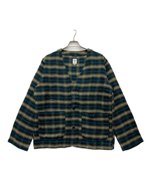 South2 West8（サウスツー ウエストエイト）South2 West8 (サウスツー ウエストエイト) 長袖シャツ ブラック×グリーン サイズ:Mの古着・服飾アイテム