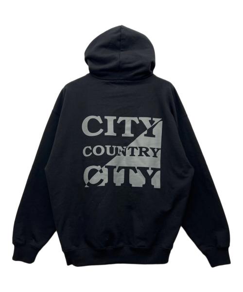 city country city（シティーカントリーシティー）city country city (シティーカントリーシティー) ジップパーカー ブラック サイズ:Lの古着・服飾アイテム