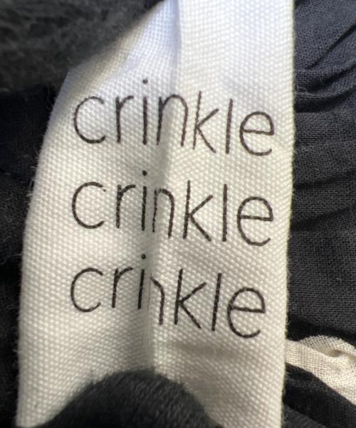 crinkle crinkle crinkle（クリンクル クリンクル クリンクル）crinkle crinkle crinkle (クリンクル クリンクル クリンクル) ドットフリルキャミ ブラック サイズ:Fの古着・服飾アイテム