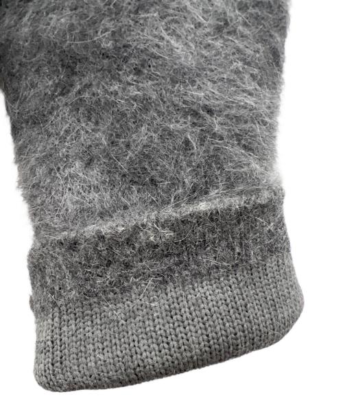 NOLLEY'S sophi（ノーリーズソフィー）NOLLEY'S sophi (ノーリーズソフィー) 接結編みアンゴラ混ニットジャケット グレー サイズ:38の古着・服飾アイテム