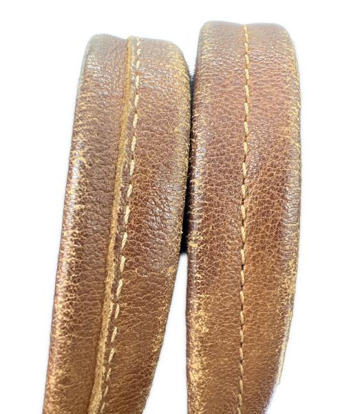 PRADA（プラダ）PRADA (プラダ) ウォッシュドレザーボストンバッグ ブラウンの古着・服飾アイテム