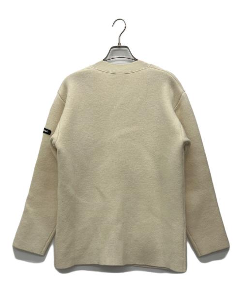 BALENCIAGA（バレンシアガ）BALENCIAGA (バレンシアガ) Logo Patch Wool Knit Cardigan ホワイト サイズ:1の古着・服飾アイテム