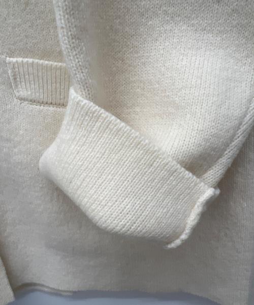 BALENCIAGA（バレンシアガ）BALENCIAGA (バレンシアガ) Logo Patch Wool Knit Cardigan ホワイト サイズ:1の古着・服飾アイテム