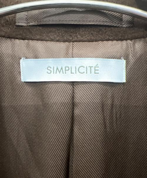 SIMPLICITE（シンプリシテ）SIMPLICITE (シンプリシテ) シングルコート ブラウン サイズ:Sの古着・服飾アイテム