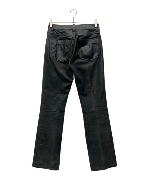 MIDWEST HOMME（ミッドウエスト オム）MIDWEST　HOMME (ミッドウエスト オム) レザーパンツ ブラック サイズ:Mの古着・服飾アイテム