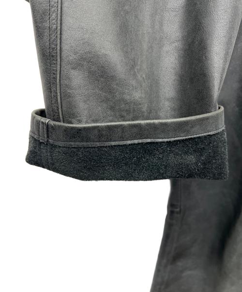 MIDWEST HOMME（ミッドウエスト オム）MIDWEST　HOMME (ミッドウエスト オム) レザーパンツ ブラック サイズ:Mの古着・服飾アイテム