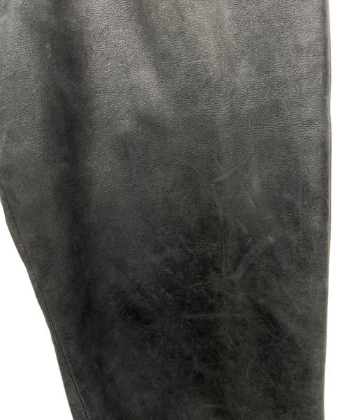 MIDWEST HOMME（ミッドウエスト オム）MIDWEST　HOMME (ミッドウエスト オム) レザーパンツ ブラック サイズ:Mの古着・服飾アイテム