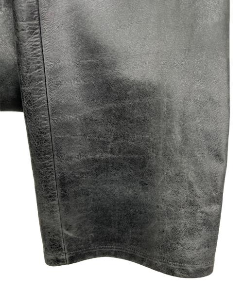 MIDWEST HOMME（ミッドウエスト オム）MIDWEST　HOMME (ミッドウエスト オム) レザーパンツ ブラック サイズ:Mの古着・服飾アイテム