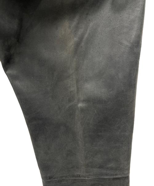 MIDWEST HOMME（ミッドウエスト オム）MIDWEST　HOMME (ミッドウエスト オム) レザーパンツ ブラック サイズ:Mの古着・服飾アイテム