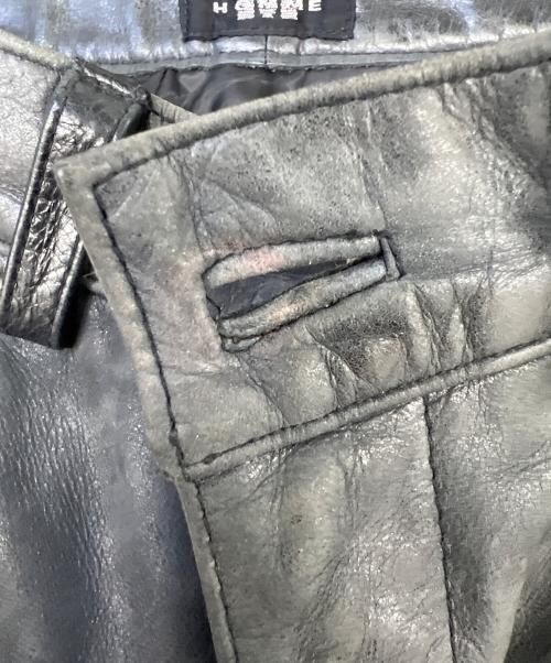 MIDWEST HOMME（ミッドウエスト オム）MIDWEST　HOMME (ミッドウエスト オム) レザーパンツ ブラック サイズ:Mの古着・服飾アイテム