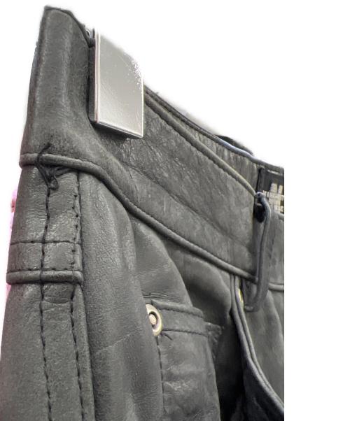 MIDWEST HOMME（ミッドウエスト オム）MIDWEST　HOMME (ミッドウエスト オム) レザーパンツ ブラック サイズ:Mの古着・服飾アイテム