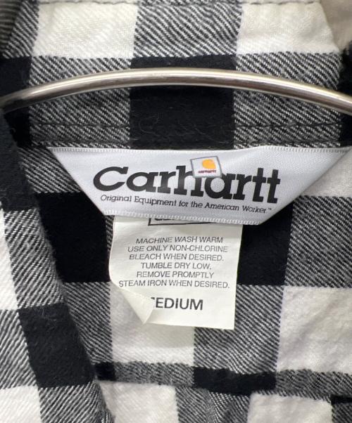 CarHartt（カーハート）CarHartt (カーハート) ネルシャツ ブラック×ホワイト サイズ:Mの古着・服飾アイテム