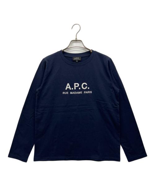 A.P.C.（アーペーセー）A.P.C. (アーペーセー) 長袖カットソー ネイビー サイズ:Lの古着・服飾アイテム