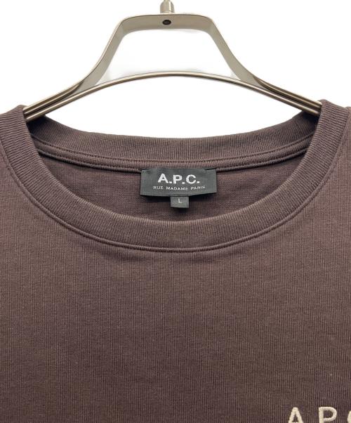 A.P.C.（アーペーセー）A.P.C. (アーペーセー) 長袖カットソー ブラウン サイズ:Lの古着・服飾アイテム