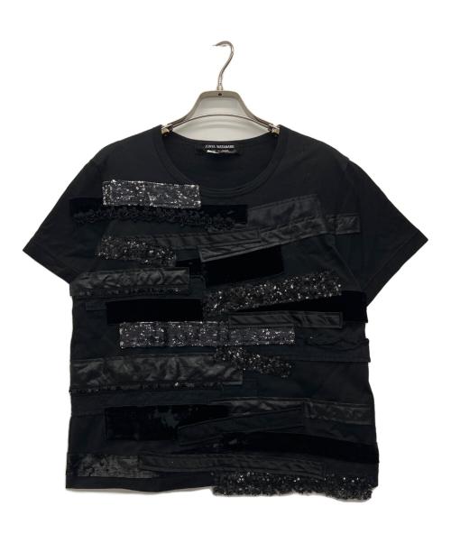 JUNYA WATANABE（ジュンヤワタナベ）JUNYA WATANABE (ジュンヤワタナベ) COMME des GARCONS (コムデギャルソン) 半袖カットソー ブラック サイズ:Sの古着・服飾アイテム