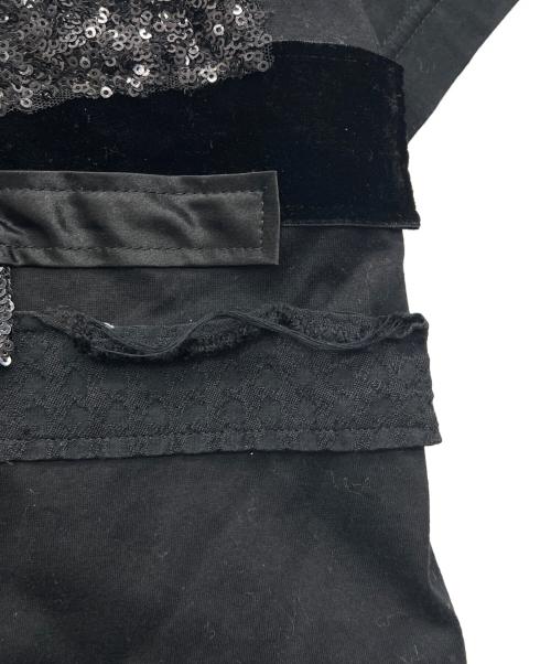 JUNYA WATANABE（ジュンヤワタナベ）JUNYA WATANABE (ジュンヤワタナベ) COMME des GARCONS (コムデギャルソン) 半袖カットソー ブラック サイズ:Sの古着・服飾アイテム