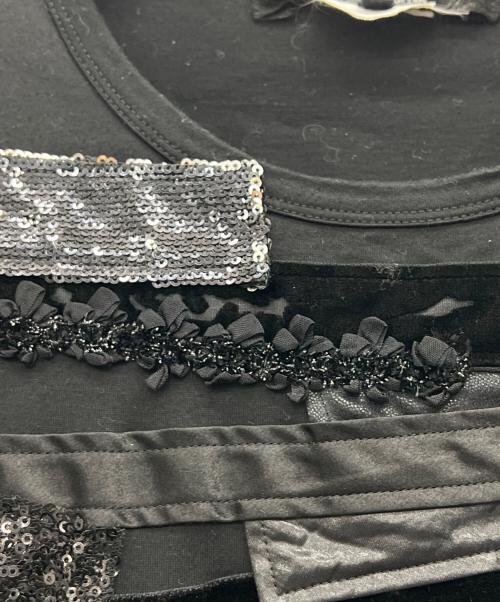 JUNYA WATANABE（ジュンヤワタナベ）JUNYA WATANABE (ジュンヤワタナベ) COMME des GARCONS (コムデギャルソン) 半袖カットソー ブラック サイズ:Sの古着・服飾アイテム