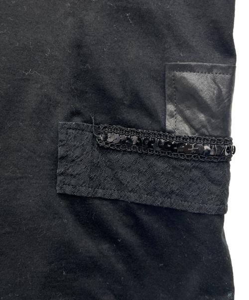 JUNYA WATANABE（ジュンヤワタナベ）JUNYA WATANABE (ジュンヤワタナベ) COMME des GARCONS (コムデギャルソン) 半袖カットソー ブラック サイズ:Sの古着・服飾アイテム