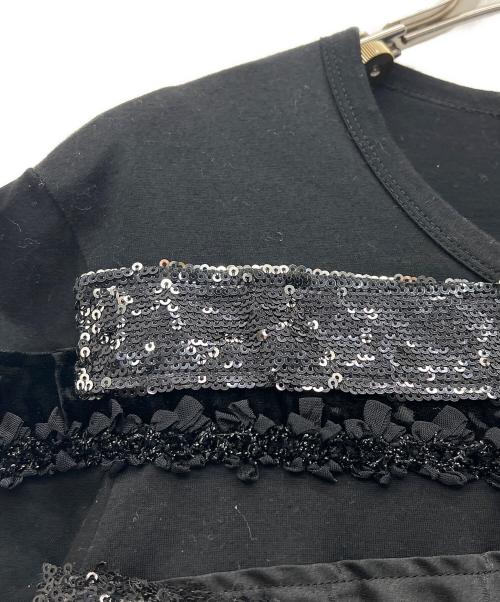 JUNYA WATANABE（ジュンヤワタナベ）JUNYA WATANABE (ジュンヤワタナベ) COMME des GARCONS (コムデギャルソン) 半袖カットソー ブラック サイズ:Sの古着・服飾アイテム