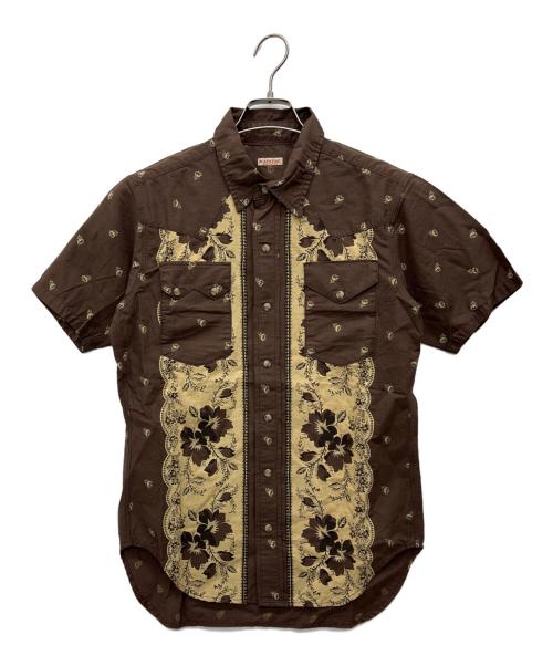 KAPITAL（キャピタル）KAPITAL (キャピタル) 半袖シャツ ブラウン サイズ:Mの古着・服飾アイテム