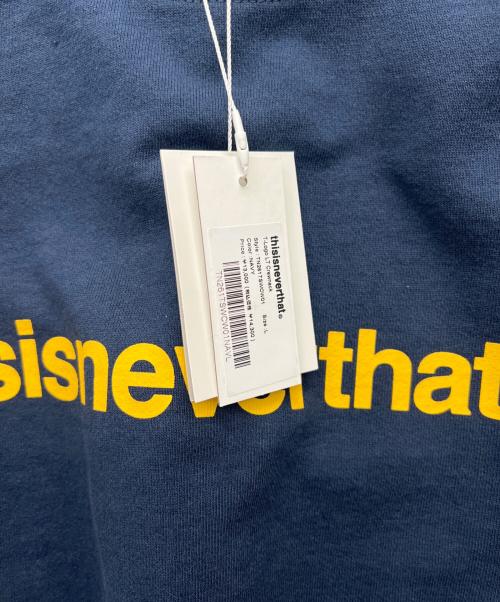 thisisneverthat（ディスイズネバーザット）thisisneverthat (ディスイズネバーザット) クルーネックスウェット ネイビー サイズ:Lの古着・服飾アイテム