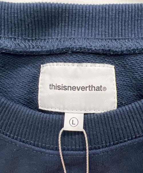 thisisneverthat（ディスイズネバーザット）thisisneverthat (ディスイズネバーザット) クルーネックスウェット ネイビー サイズ:Lの古着・服飾アイテム