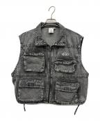 X-GIRLエックスガール）の古着「デニムベスト」｜グレー