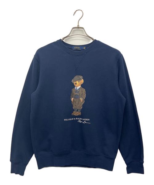 POLO RALPH LAUREN（ポロ・ラルフローレン）POLO RALPH LAUREN (ポロ・ラルフローレン) クルーネックスウェット ネイビー サイズ:Mの古着・服飾アイテム