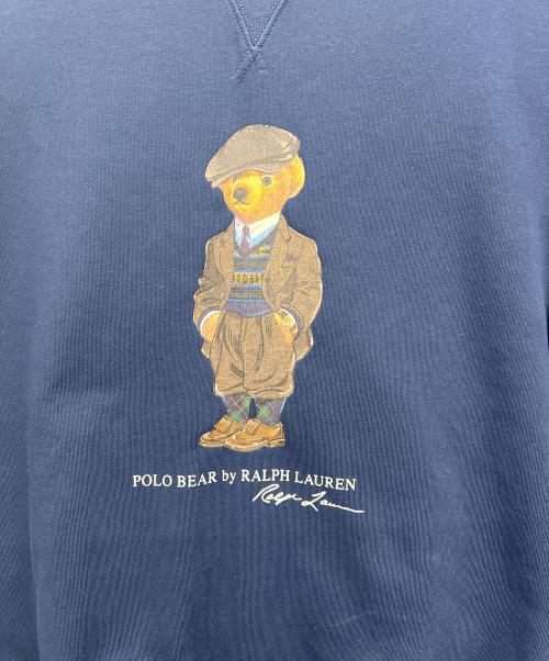 POLO RALPH LAUREN（ポロ・ラルフローレン）POLO RALPH LAUREN (ポロ・ラルフローレン) クルーネックスウェット ネイビー サイズ:Mの古着・服飾アイテム