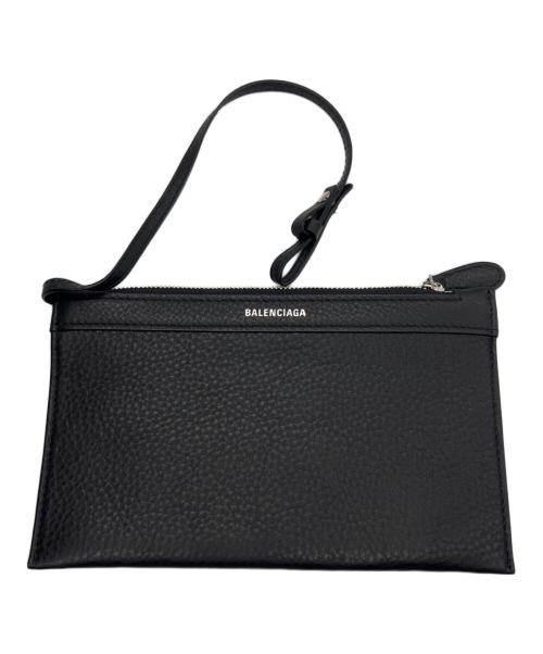 BALENCIAGA（バレンシアガ）BALENCIAGA (バレンシアガ) ハンドバッグ 	ネイビーカバス ブラックの古着・服飾アイテム