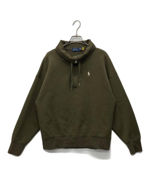 POLO RALPH LAUREN（ポロ・ラルフローレン）POLO RALPH LAUREN (ポロ・ラルフローレン) ハーフジップスウェット カーキ サイズ:Mの古着・服飾アイテム