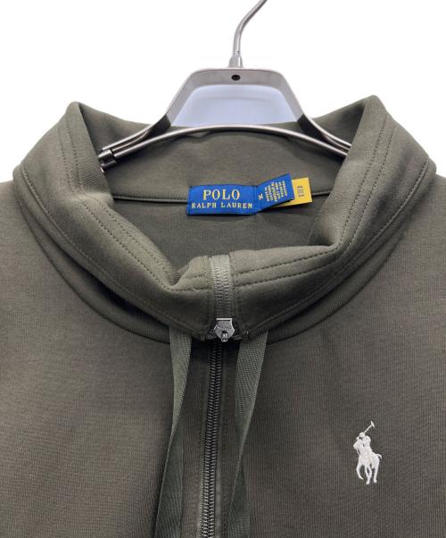POLO RALPH LAUREN（ポロ・ラルフローレン）POLO RALPH LAUREN (ポロ・ラルフローレン) ハーフジップスウェット カーキ サイズ:Mの古着・服飾アイテム
