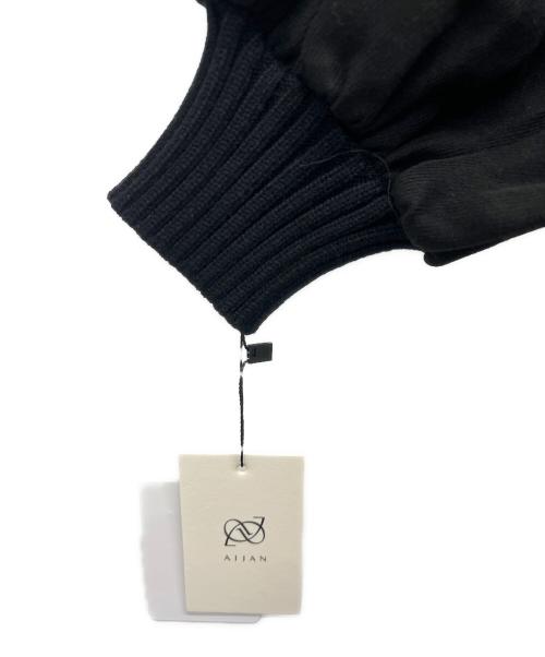 AIJAN（アイジャン）AIJAN (アイジャン) コーデュロイ×ニットコンビキーネックワンピース ブラック サイズ:M～L 未使用品の古着・服飾アイテム