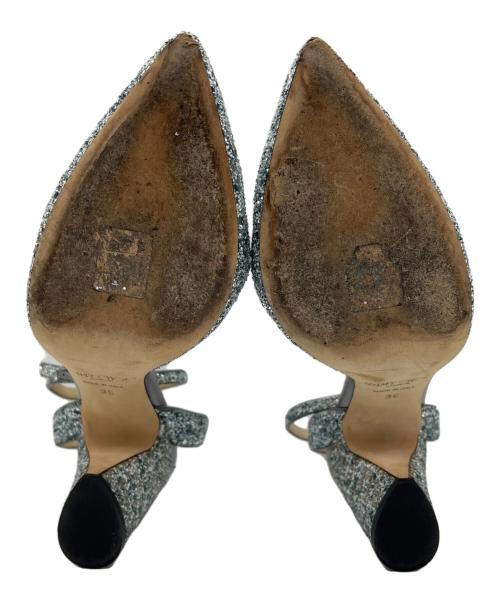 JIMMY CHOO（ジミーチュウ）JIMMY CHOO (ジミーチュウ) バックストラップパンプス ブルー サイズ:36の古着・服飾アイテム