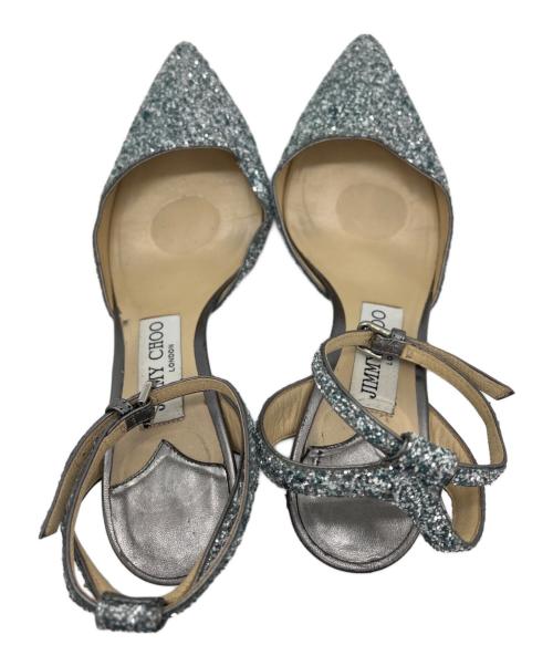 JIMMY CHOO（ジミーチュウ）JIMMY CHOO (ジミーチュウ) バックストラップパンプス ブルー サイズ:36の古着・服飾アイテム