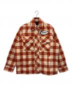 DIESELディーゼル）の古着「シャツジャケット」｜レッド×オレンジ