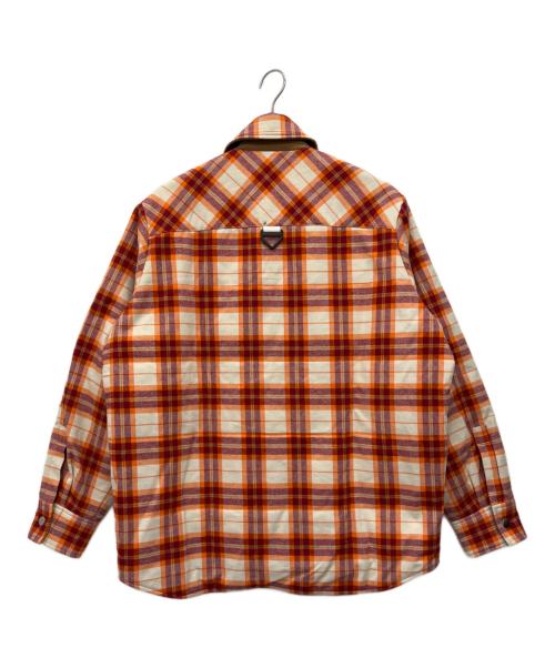 DIESEL（ディーゼル）DIESEL (ディーゼル) シャツジャケット レッド×オレンジ サイズ:Sの古着・服飾アイテム