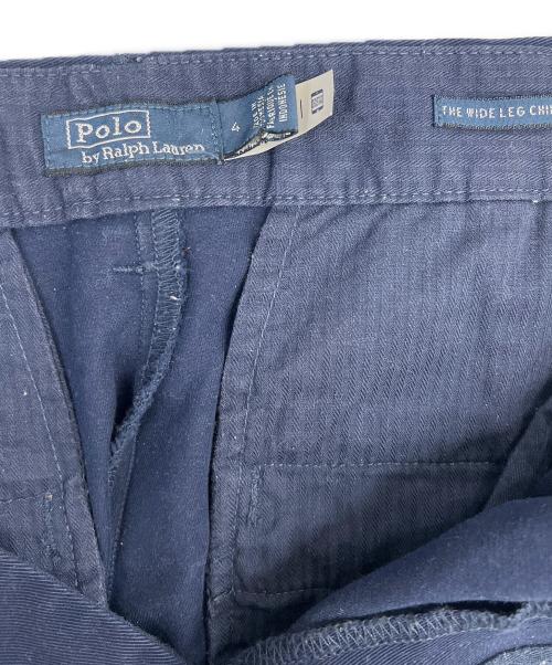 POLO RALPH LAUREN（ポロ・ラルフローレン）POLO RALPH LAUREN (ポロ・ラルフローレン) ワイドレッグチノ ネイビー サイズ:4の古着・服飾アイテム
