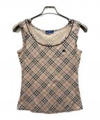 BURBERRY BLUE LABELバーバリー ブルー レーベル）の古着「ノースリーブカットソー」｜ブラウン