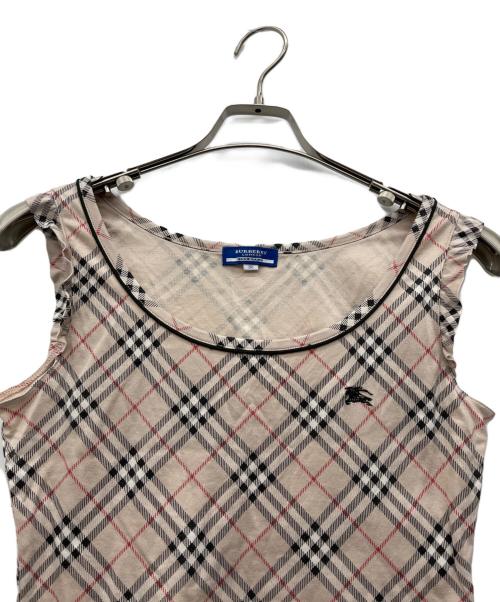 BURBERRY BLUE LABEL（バーバリー ブルー レーベル）BURBERRY BLUE LABEL (バーバリー ブルー レーベル) ノースリーブカットソー ブラウン サイズ:38の古着・服飾アイテム