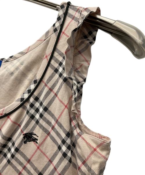 BURBERRY BLUE LABEL（バーバリー ブルー レーベル）BURBERRY BLUE LABEL (バーバリー ブルー レーベル) ノースリーブカットソー ブラウン サイズ:38の古着・服飾アイテム