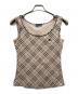 BURBERRY BLUE LABEL（バーバリー ブルー レーベル）の古着「ノースリーブカットソー」｜ブラウン