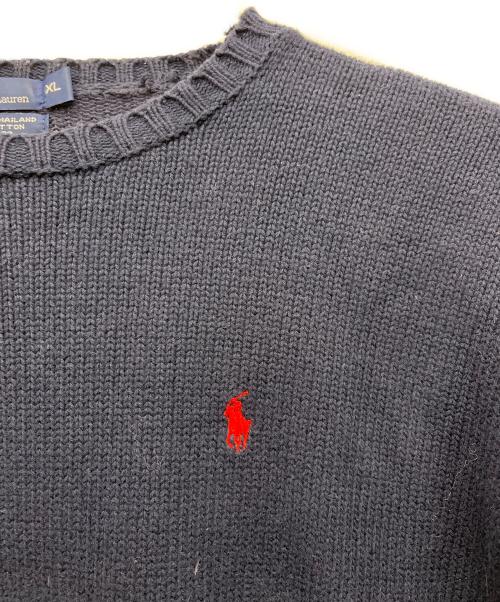 POLO RALPH LAUREN（ポロ・ラルフローレン）POLO RALPH LAUREN (ポロ・ラルフローレン) 厚手ニット ネイビー サイズ:XLの古着・服飾アイテム