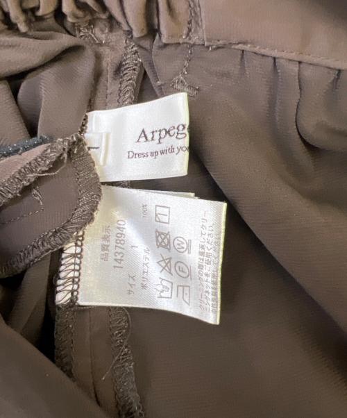 ARPEGE STORY（アルページュストーリー）ARPEGE STORY (アルページュストーリー) ヴィンテージサテンパンツ ブラウン サイズ:1の古着・服飾アイテム