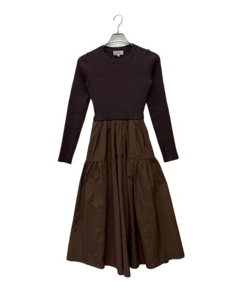ARPEGE STORY（アルページュストーリー）ARPEGE STORY (アルページュストーリー) タフタドッキングワンピース ブラウン サイズ:1の古着・服飾アイテム