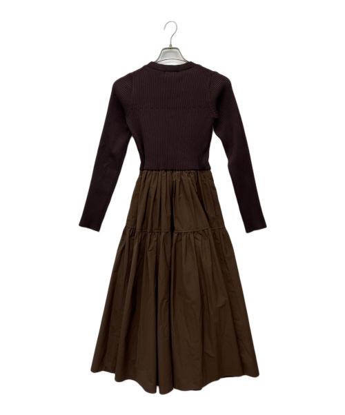ARPEGE STORY（アルページュストーリー）ARPEGE STORY (アルページュストーリー) タフタドッキングワンピース ブラウン サイズ:1の古着・服飾アイテム